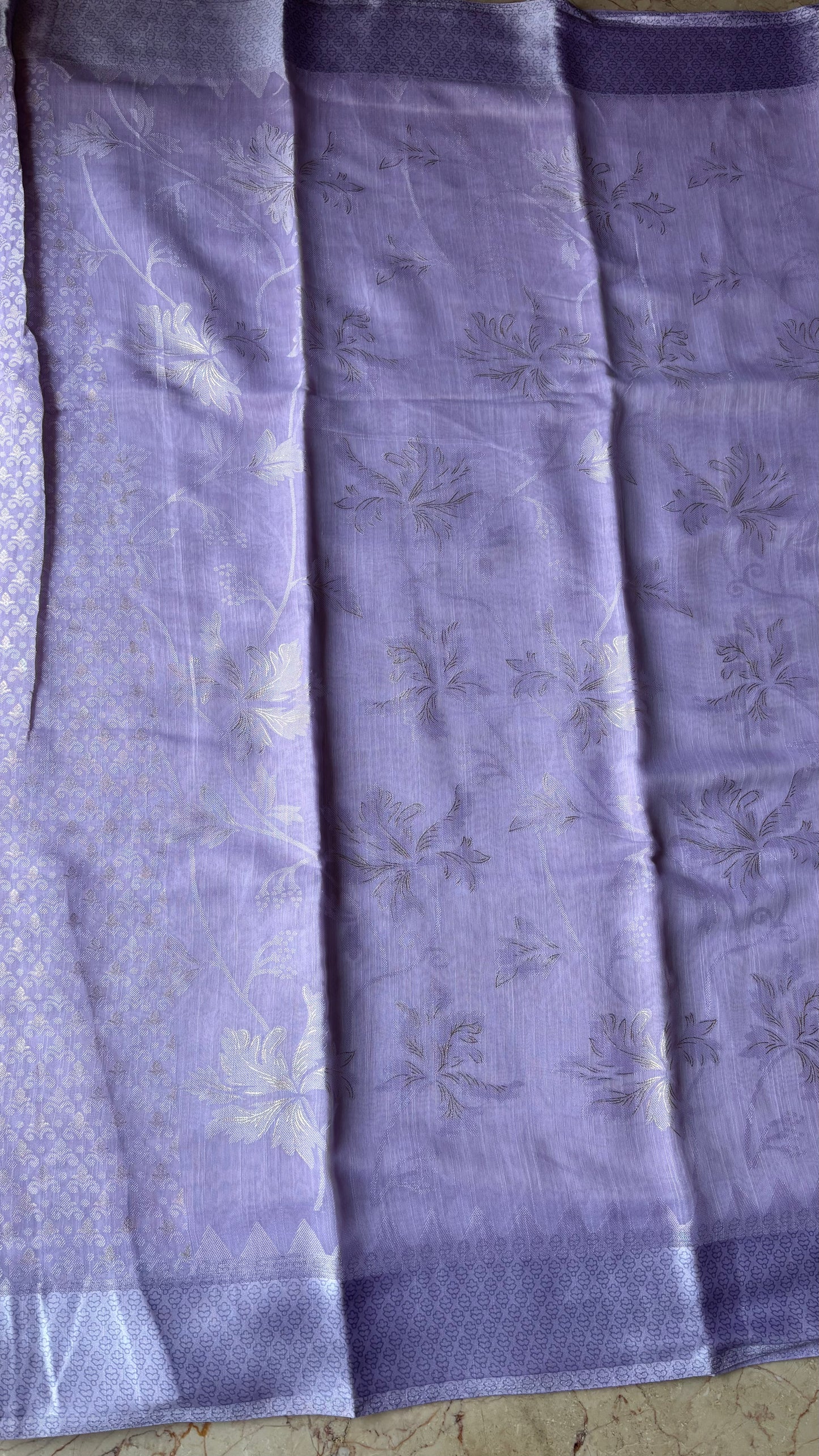 Lavender Banarasi Brasso Saree