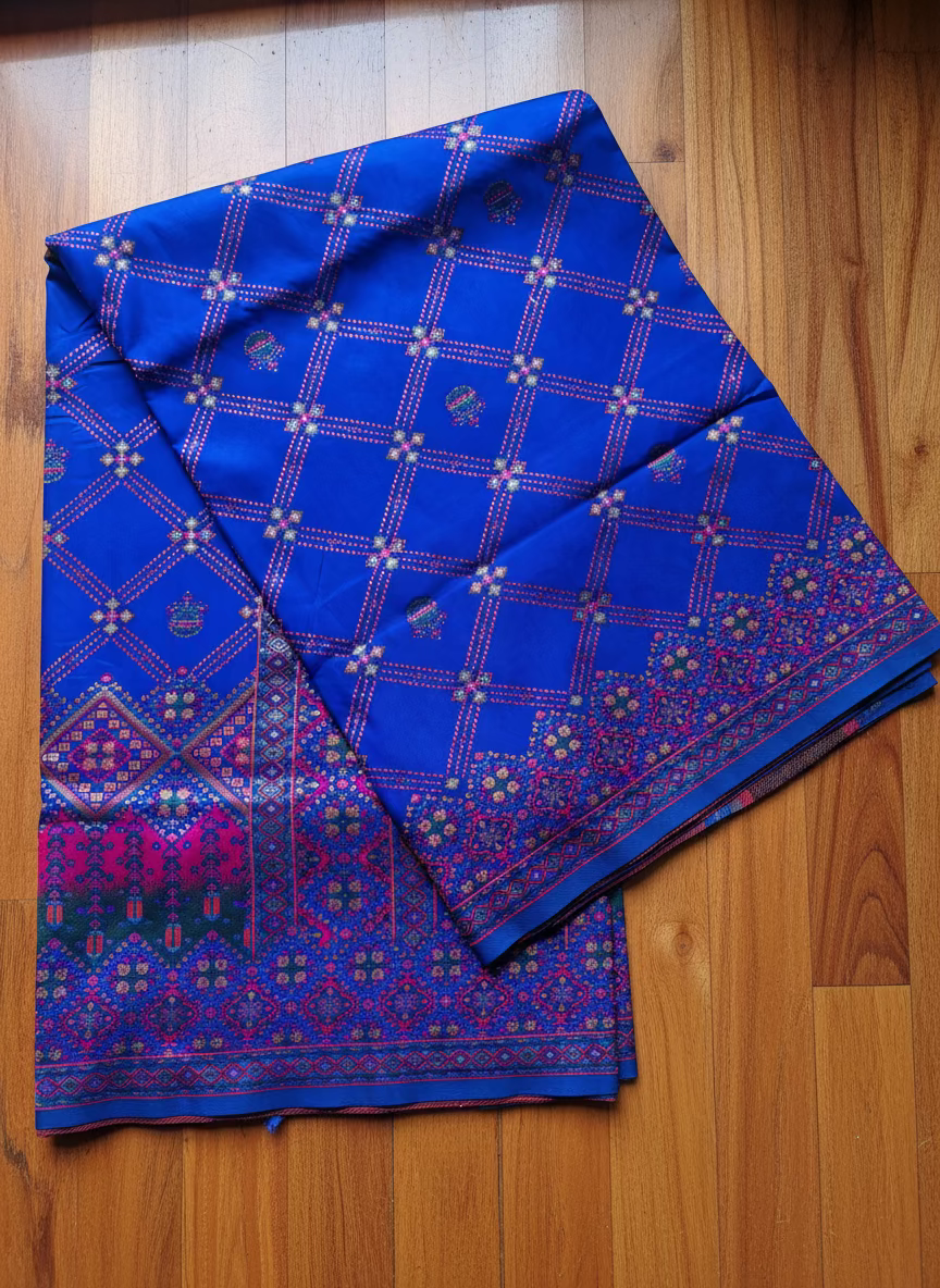 Royal Blue Banarasi Premium Pashmina Silk, Ethnic wear