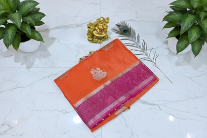 Orange Dola Silk - Small Elephant