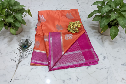 Orange Dola Silk - Small Elephant