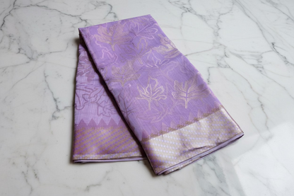 Dusky Pink Banarasi Brasso Saree