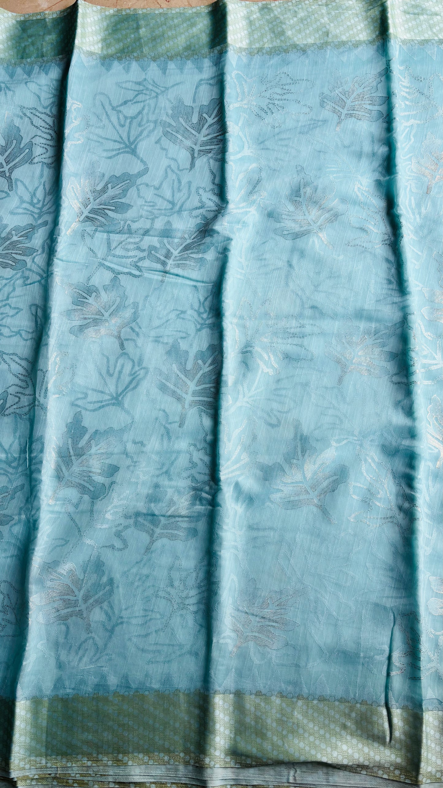 Pale Blue Banarasi Brasso Saree
