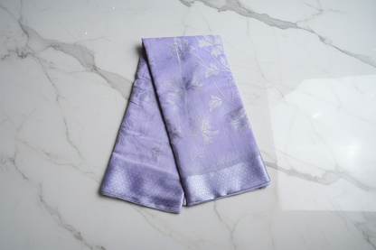 Lavender Banarasi Brasso Saree