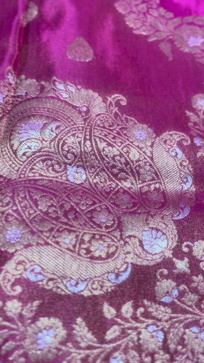 Pink Banarasi Pure Mashru Silk - Designer Party Wear