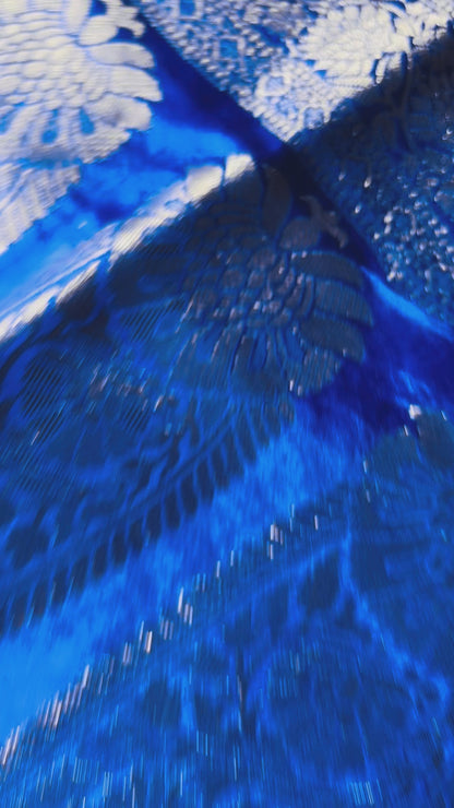 Royal Blue Semi Mashru Silk Saree, a Traditional wear